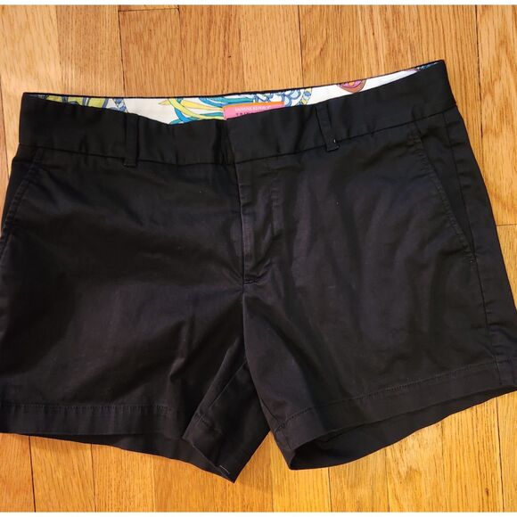 Trina Turk-Banana Republic Stretch Short Black Chino Tailored Shorts, Sz 8 - Picture 2 of 8